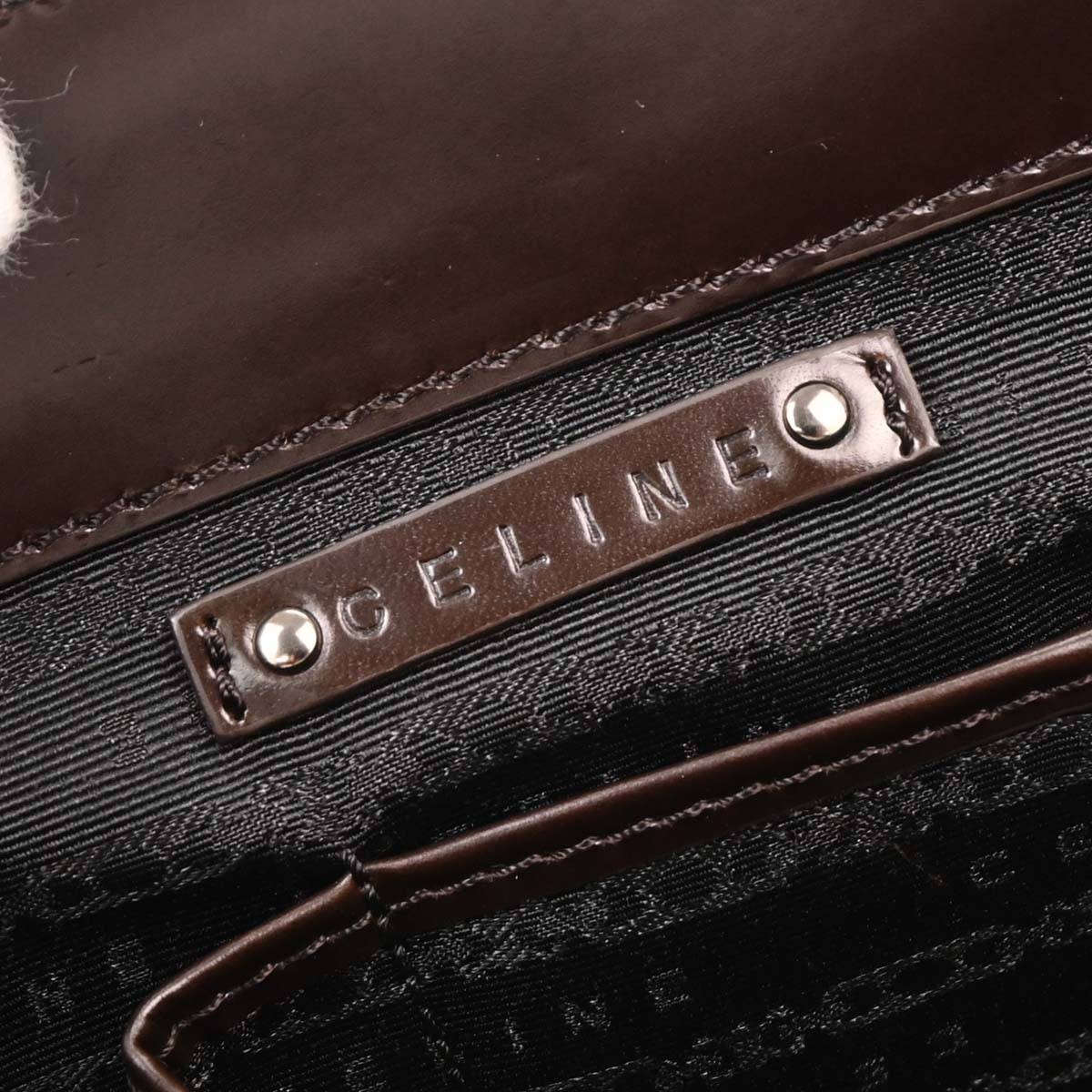 Celine Brown Black C Macadam Boogie Bag Handbag