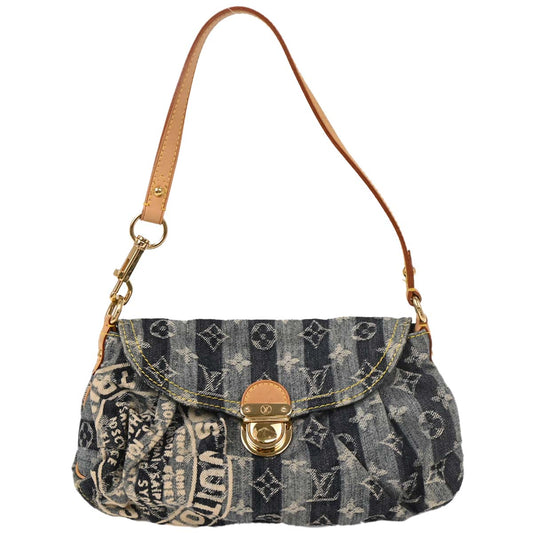 Louis Vuitton Blue Monogram Denim Mini Pleaty Raye Handbag M95333