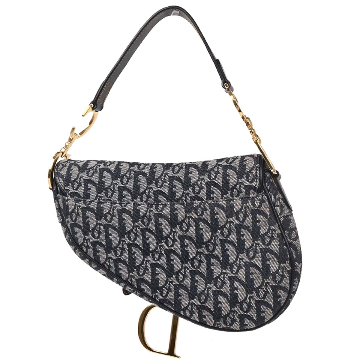 Christian Dior Navy Trotter Saddle Handbag