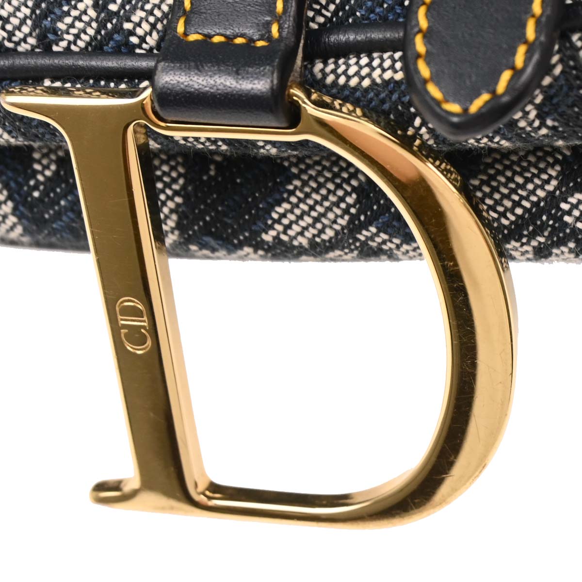 Christian Dior Navy Trotter Saddle Handbag