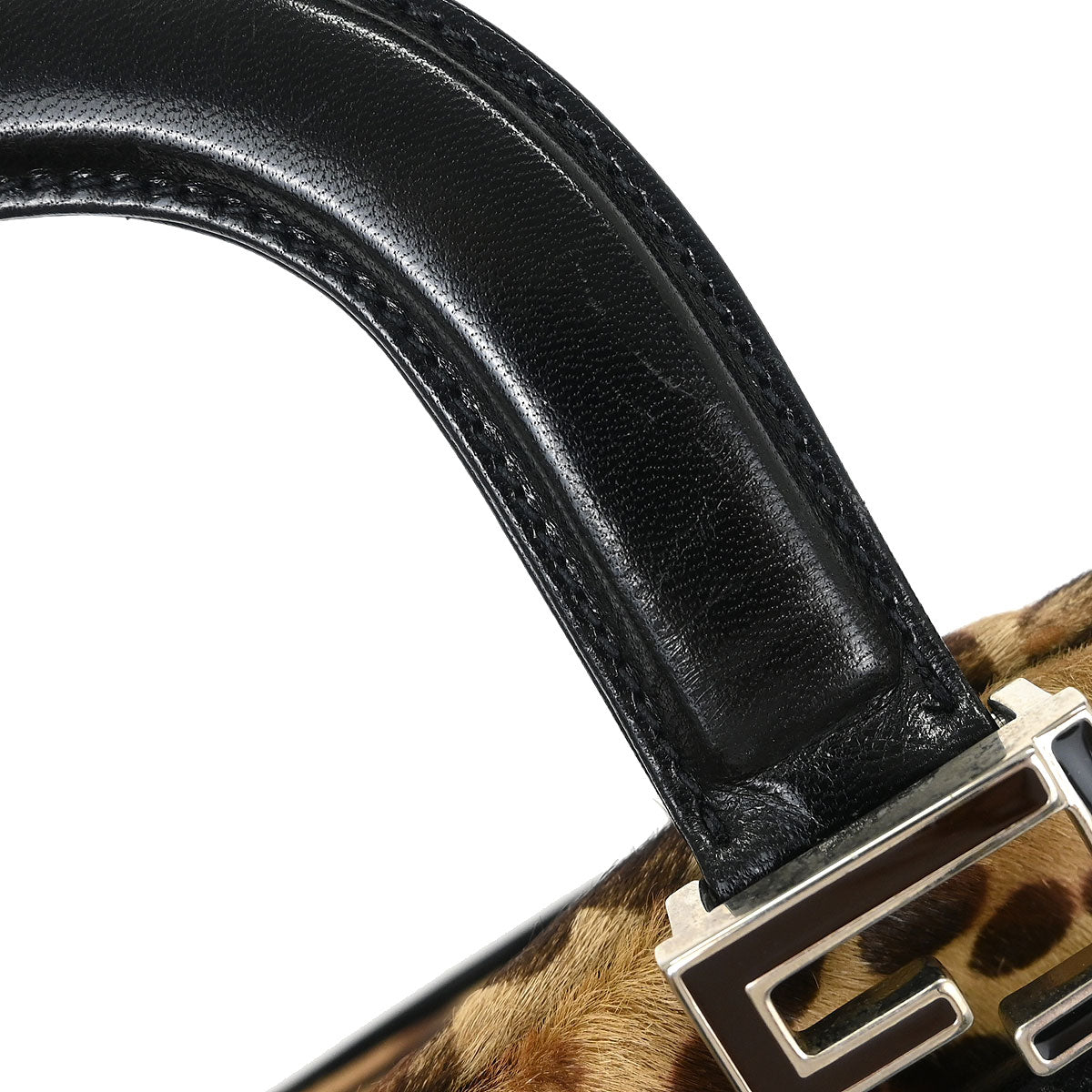 Fendi * Brown Pony Hair Leopard Tote Bag
