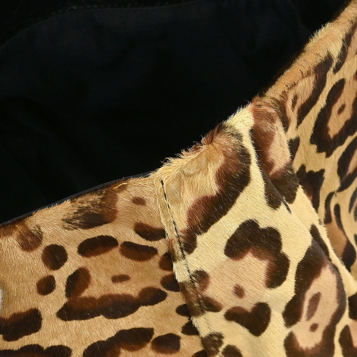 Fendi * Brown Pony Hair Leopard Tote Bag