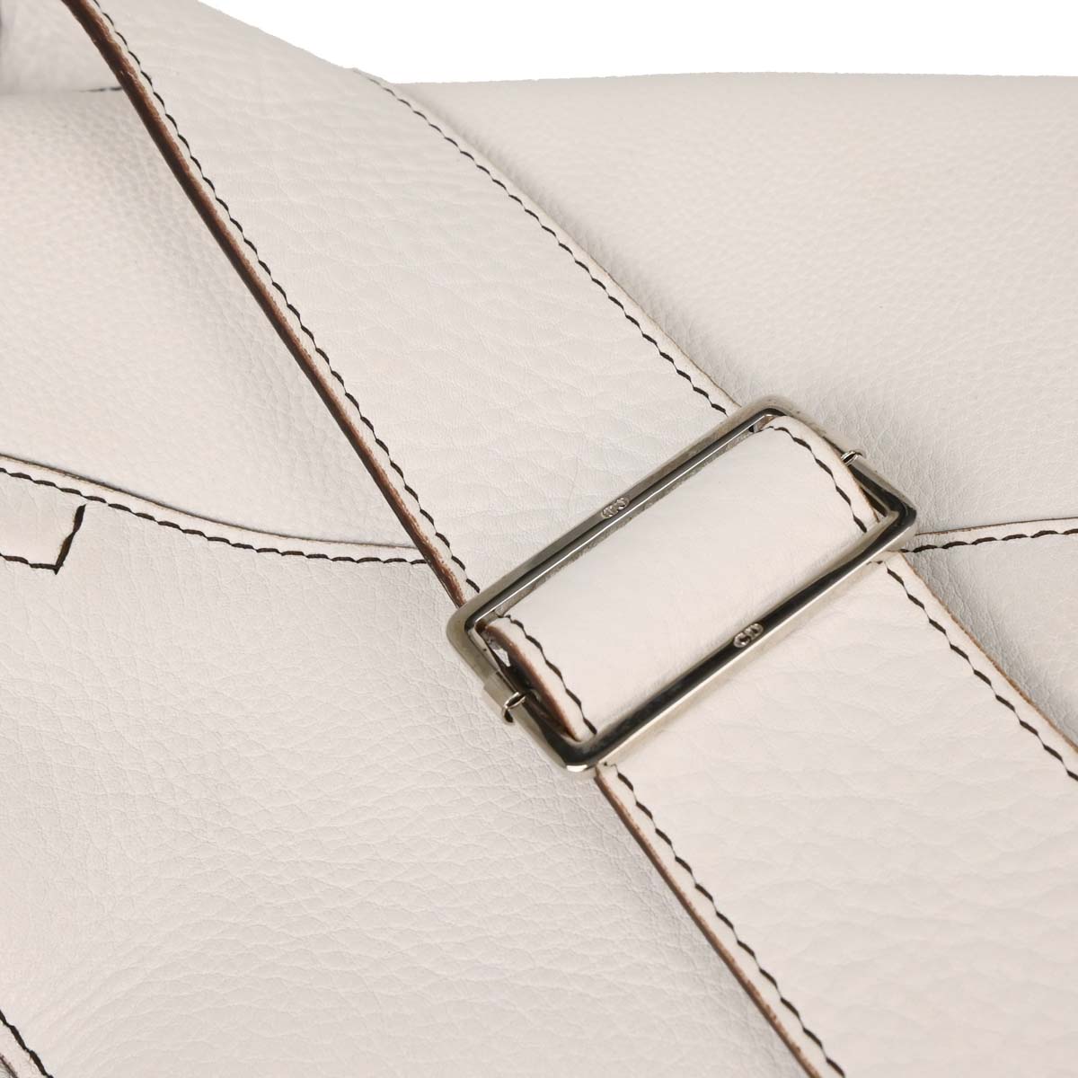 Christian Dior White Saddle Shoulder Bag