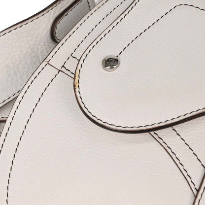 Christian Dior White Saddle Shoulder Bag