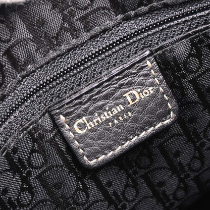 Christian Dior Black Calfskin Large Lady Dior 2way Shoulder Handbag