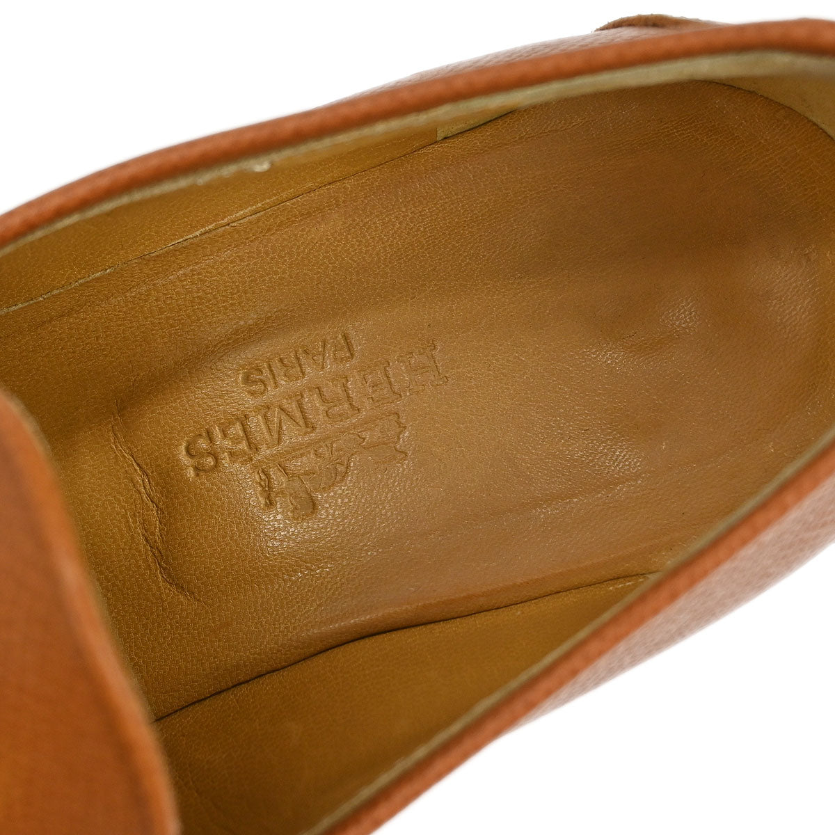 Hermes * Loafers Shoes Brown Courchevel #35 1/2