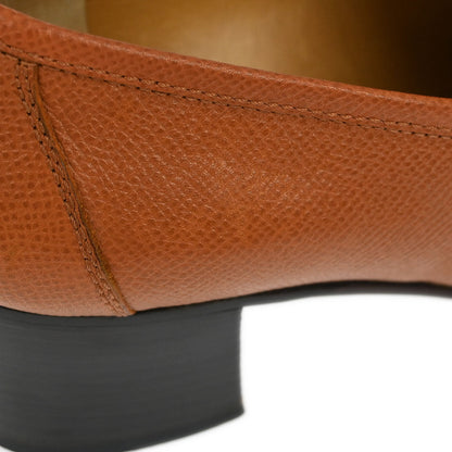 Hermes * Loafers Shoes Brown Courchevel #35 1/2