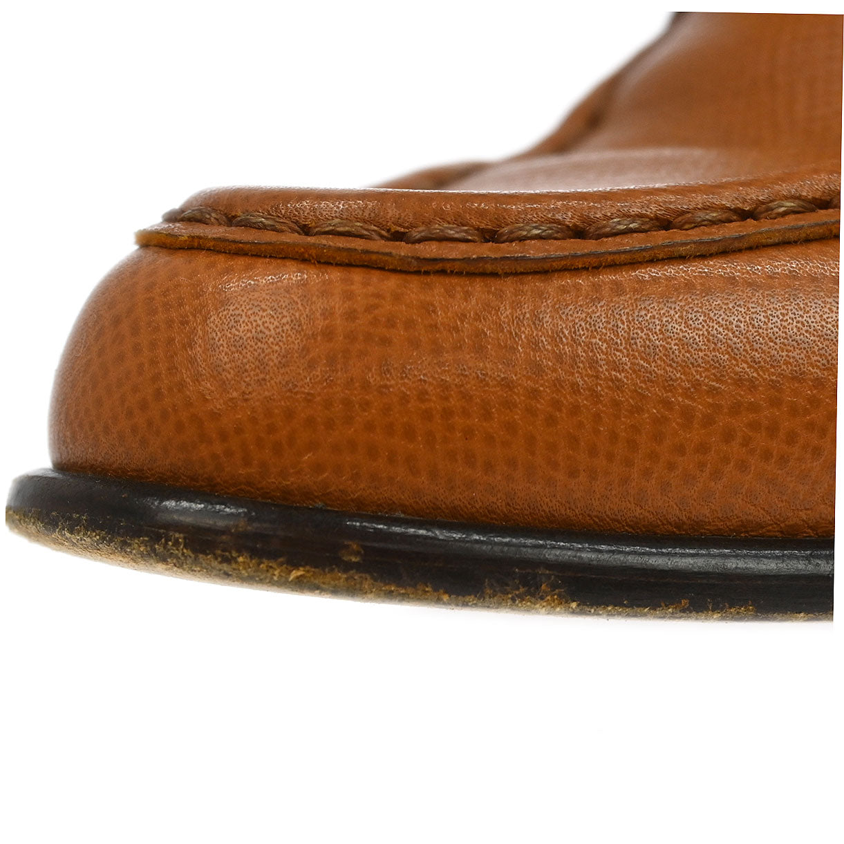 Hermes * Loafers Shoes Brown Courchevel #35 1/2