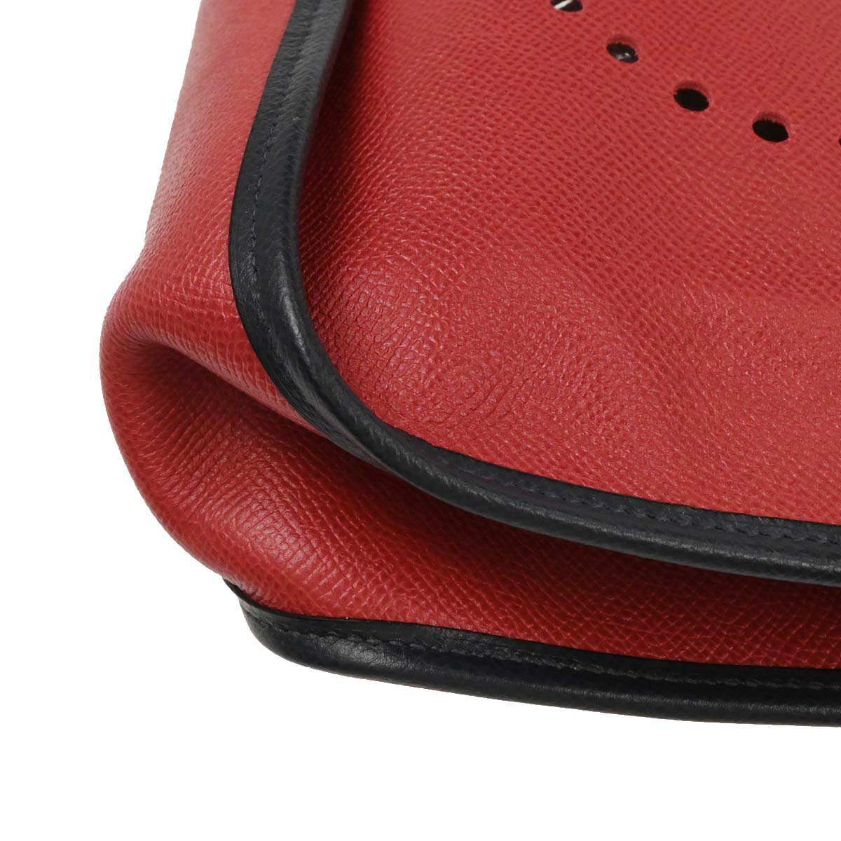 Hermes Rouge Vif Courchevel Evelyne 1 PM Shoulder Bag