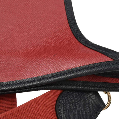 Hermes Rouge Vif Courchevel Evelyne 1 PM Shoulder Bag
