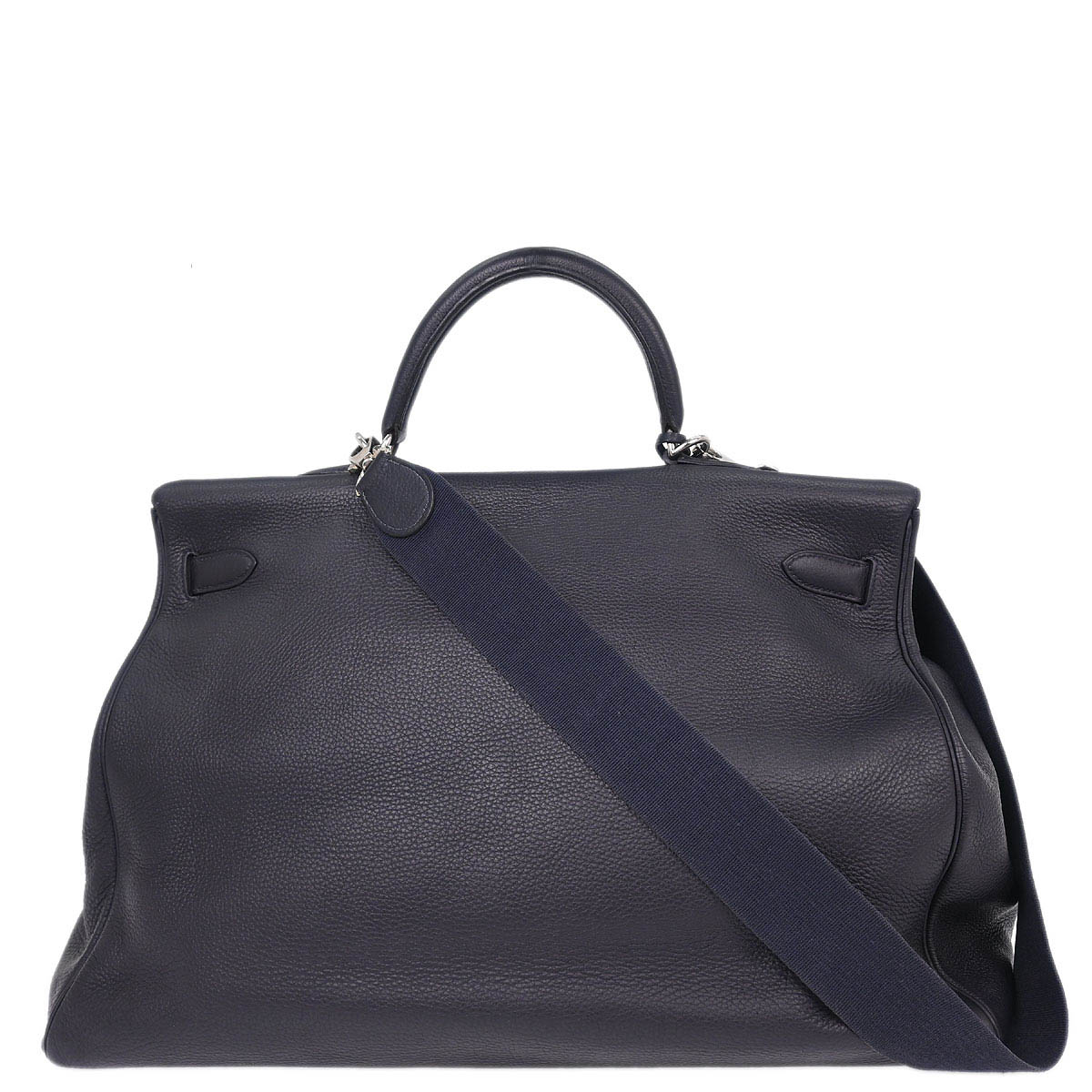 Hermes Blue Indigo Togo Kelly 50 Retourne 2way Shoulder Handbag