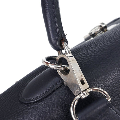 Hermes Blue Indigo Togo Kelly 50 Retourne 2way Shoulder Handbag