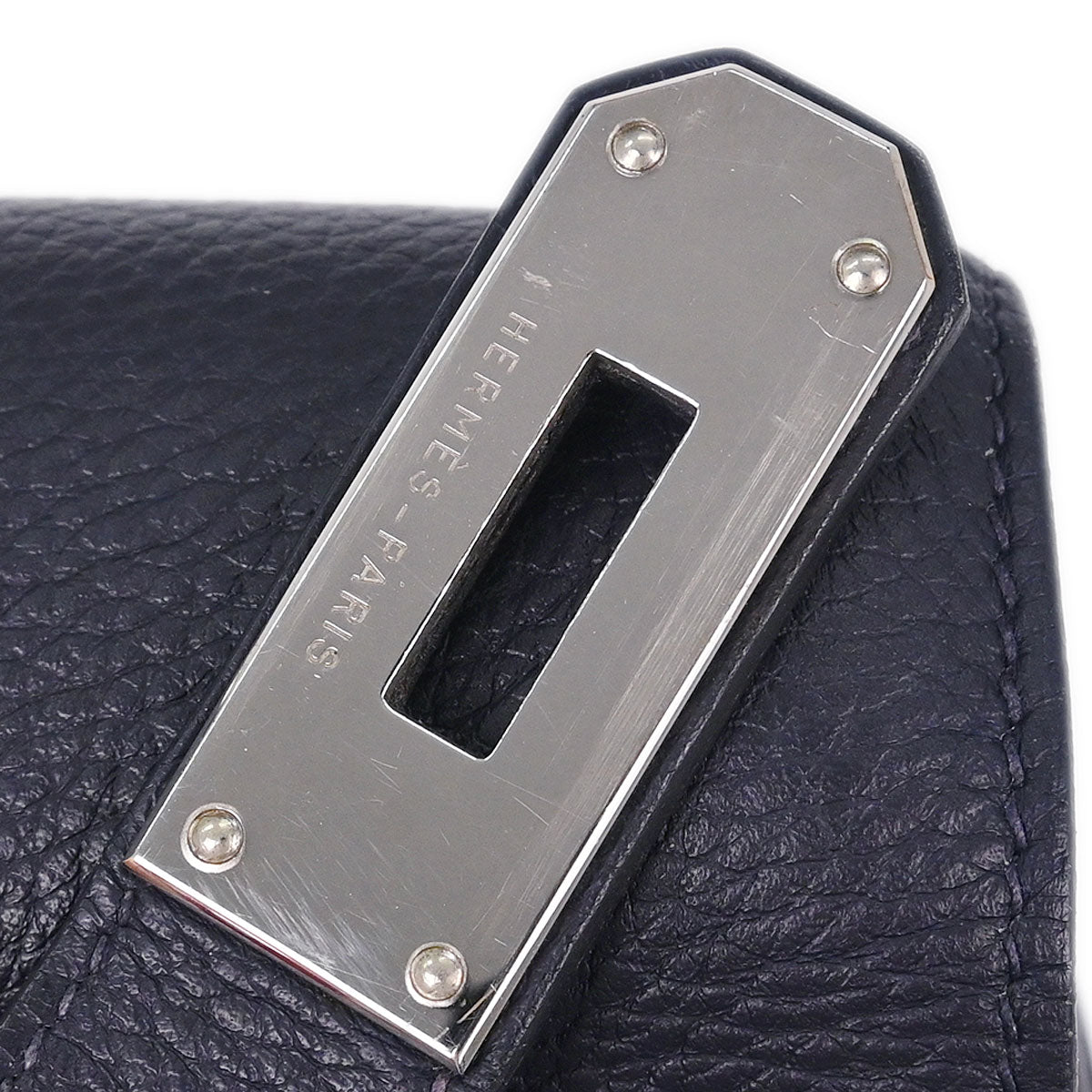 Hermes Blue Indigo Togo Kelly 50 Retourne 2way Shoulder Handbag