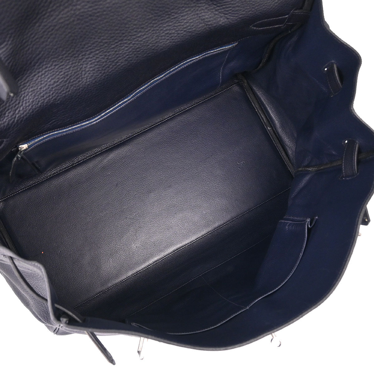 Hermes Blue Indigo Togo Kelly 50 Retourne 2way Shoulder Handbag