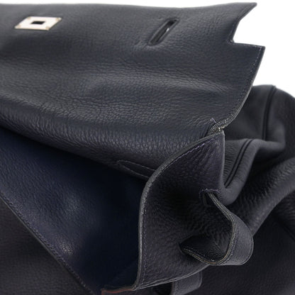 Hermes Blue Indigo Togo Kelly 50 Retourne 2way Shoulder Handbag