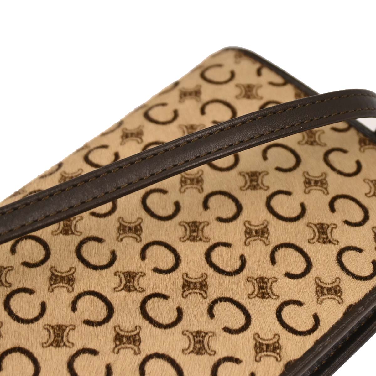 Celine * Beige Pony Hair C Macadam Shoulder Bag