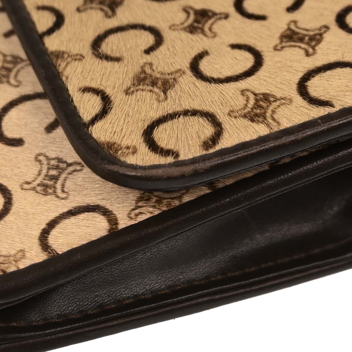 Celine * Beige Pony Hair C Macadam Shoulder Bag