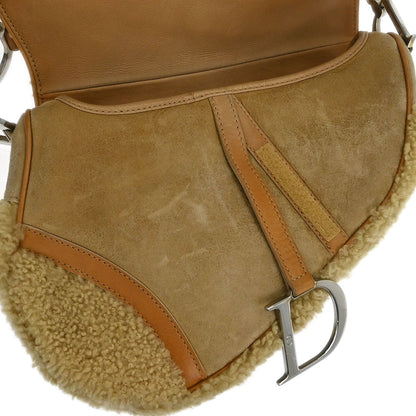 Christian Dior * Beige Mouton Saddle Handbag