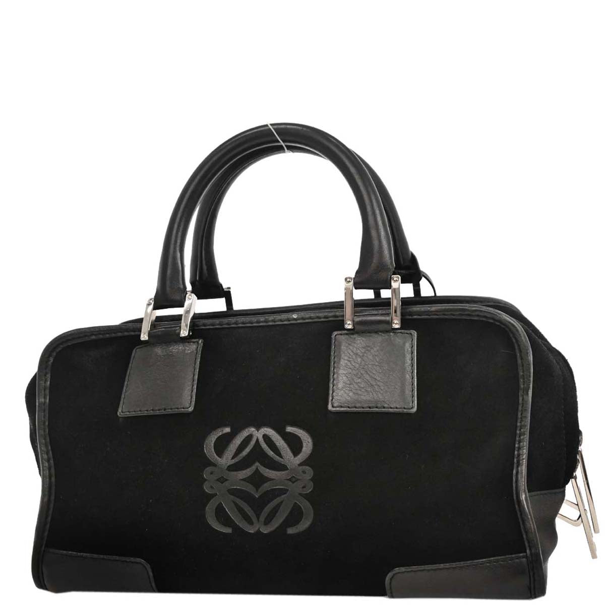 Loewe Black Suede Amazona 28 Handbag