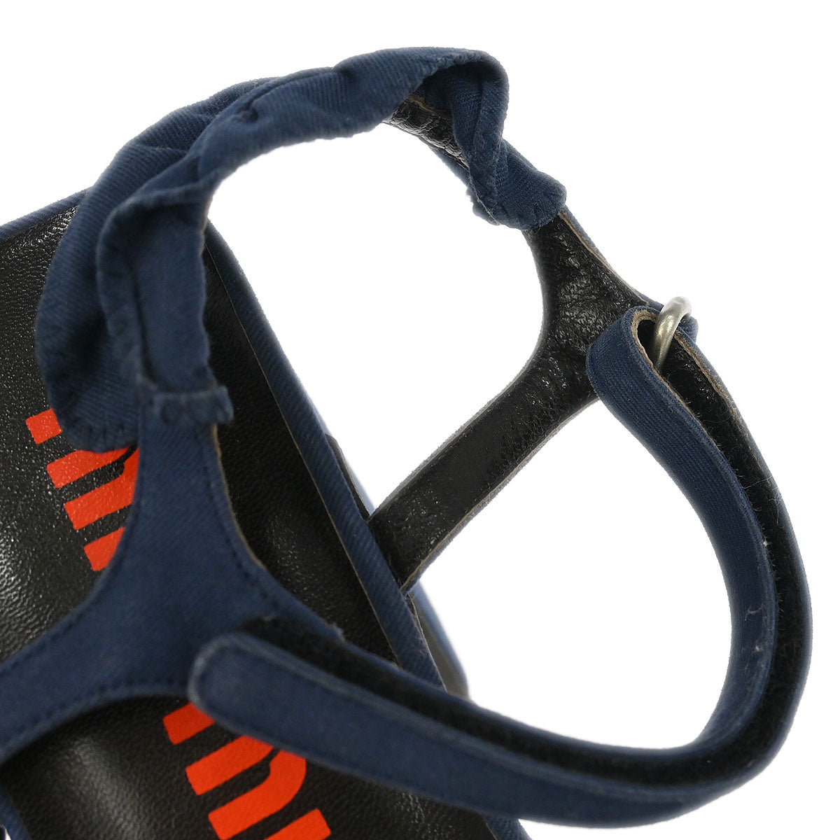 Miu Miu * Sandals Shoes Navy Cotton #37 1/2