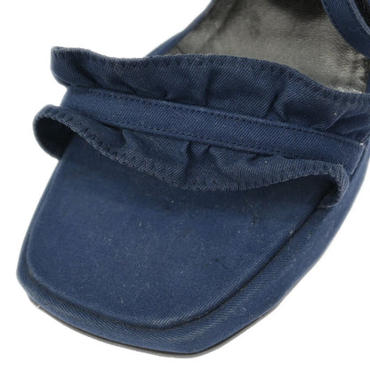 Miu Miu * Sandals Shoes Navy Cotton #37 1/2
