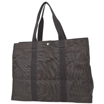 Hermes Gray Canvas Herline Tote TGM Handbag