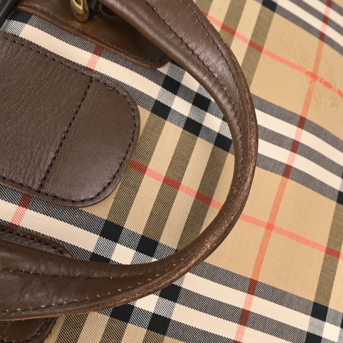 Burberrys Beige Brown House Check Garment Bag