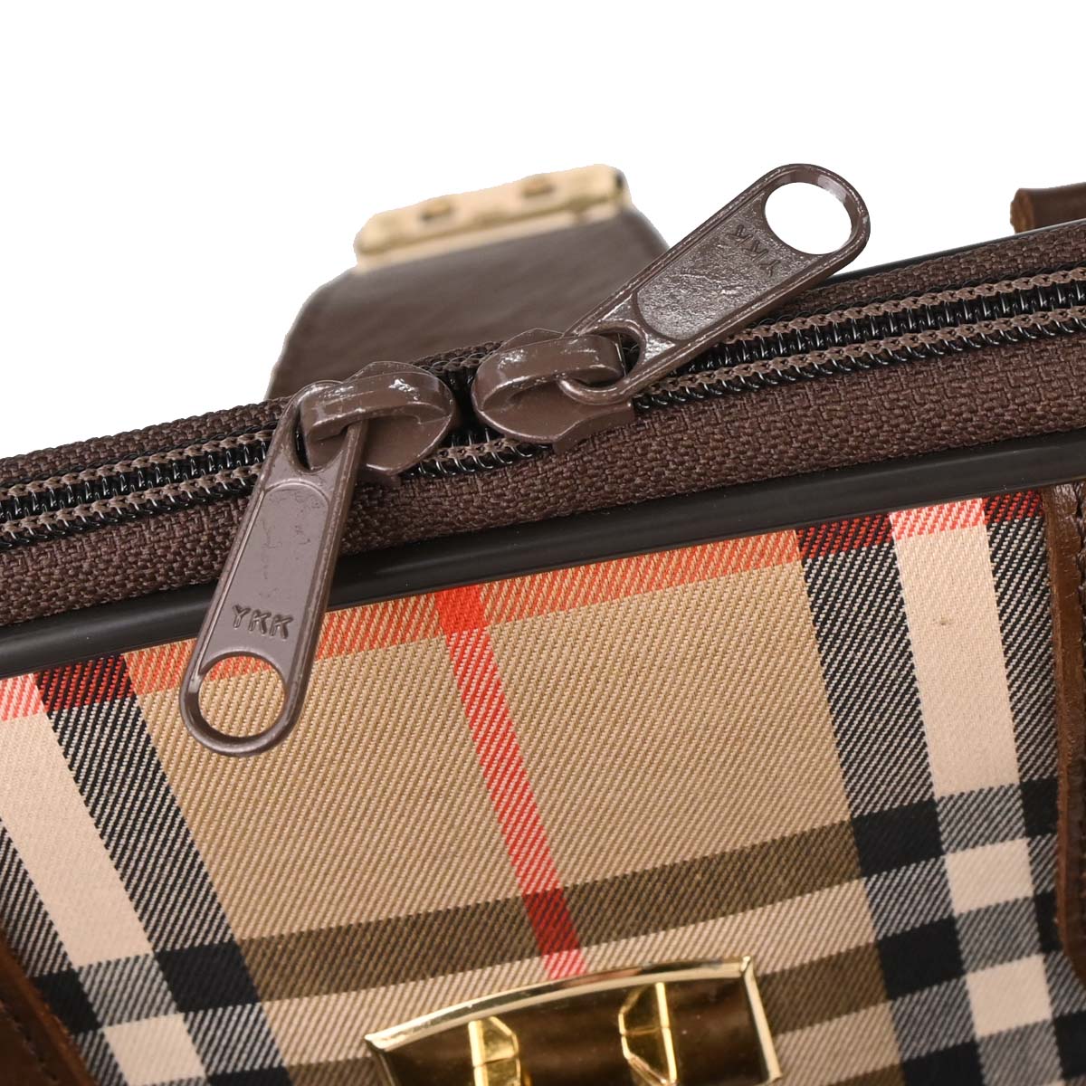 Burberrys Beige Brown House Check Garment Bag