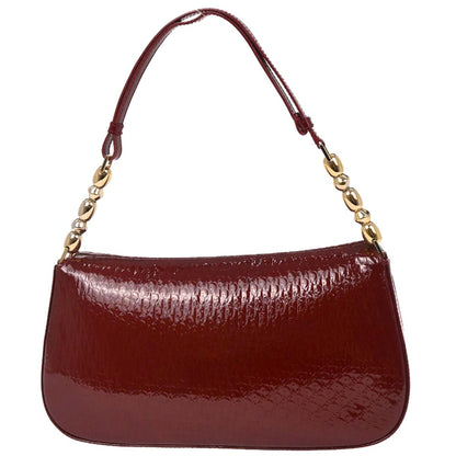 Christian Dior Bordeaux Patent Leather Trotter Malice Handbag