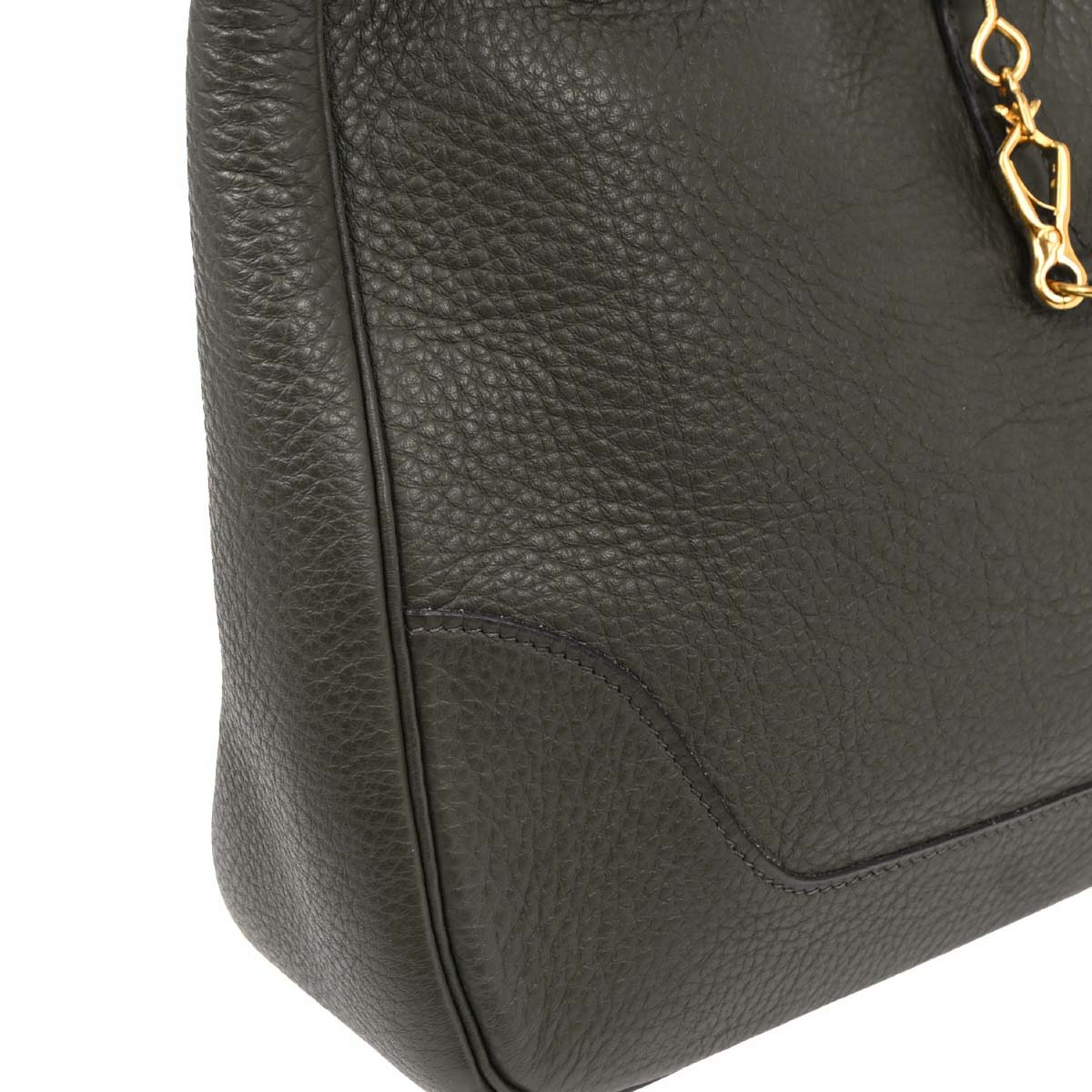 Hermes Olive Green Fjord Trim 31 Shoulder Bag