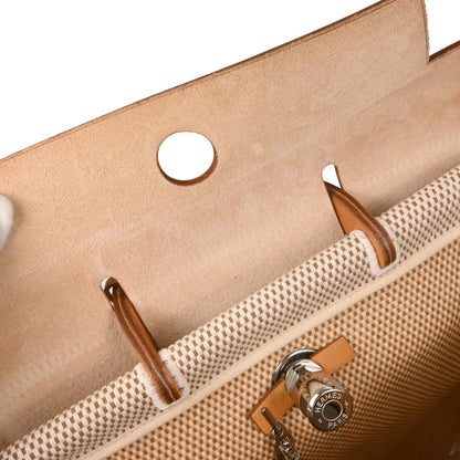 Hermes Beige Toile GM Herbag a Dos Backpack