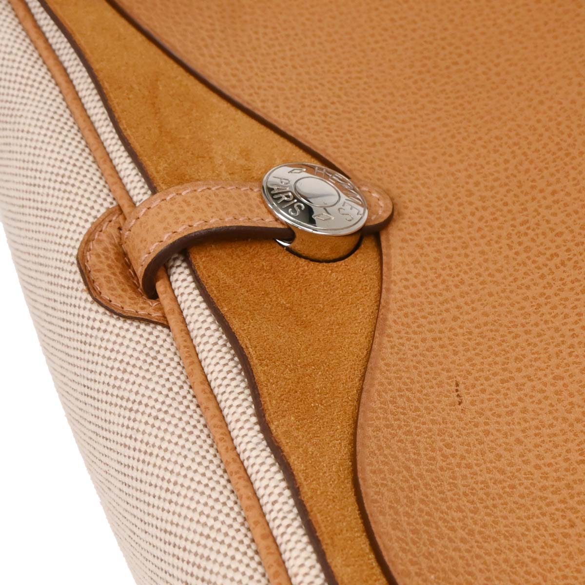 Hermes Natural Toile H Vache Liegee Sac Colorado MM Handbag