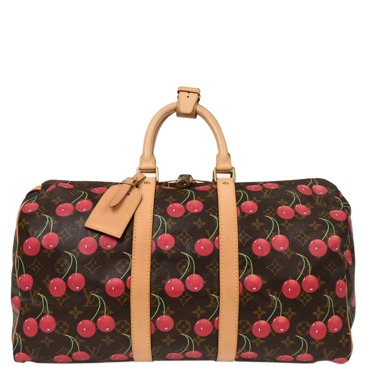 Louis Vuitton Monogram Cherry Keepall 45 Duffle Handbag M95011
