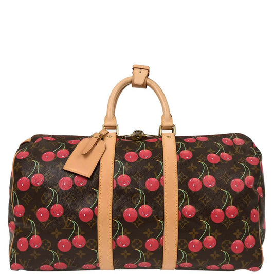 Louis Vuitton Monogram Cherry Keepall 45 Duffle Handbag M95011