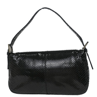 Fendi * Black Python Baguette Handbag
