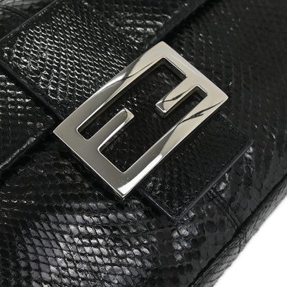 Fendi * Black Python Baguette Handbag