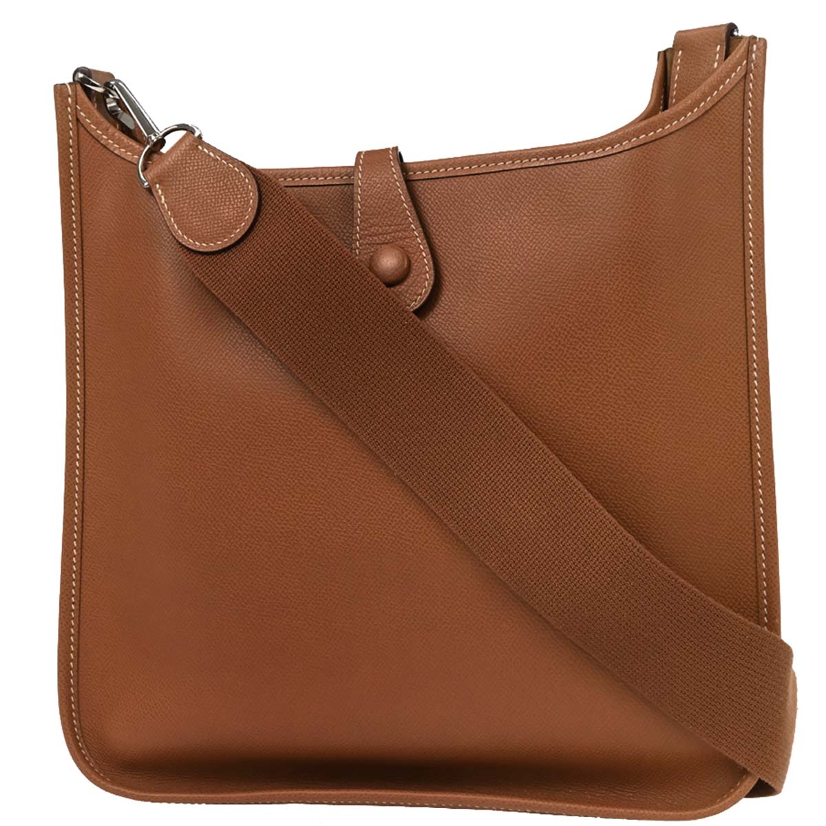 Hermes Cognac Epson Evelyne 2 PM Shoulder Bag