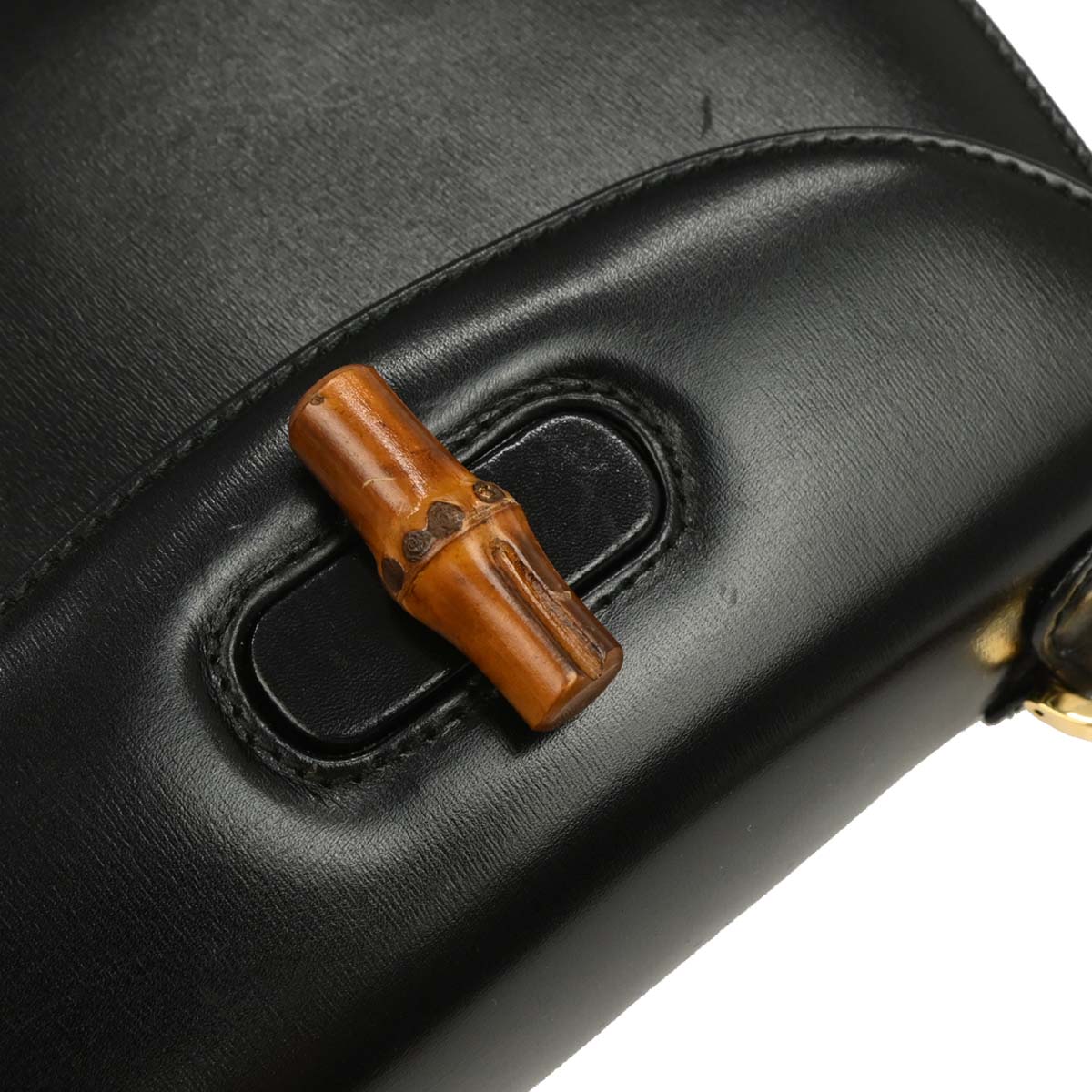 Gucci Black Bamboo 2way Shoulder Handbag