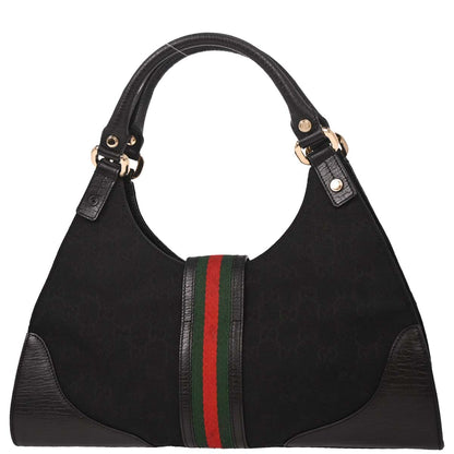 Gucci Black Canvas GG Handbag