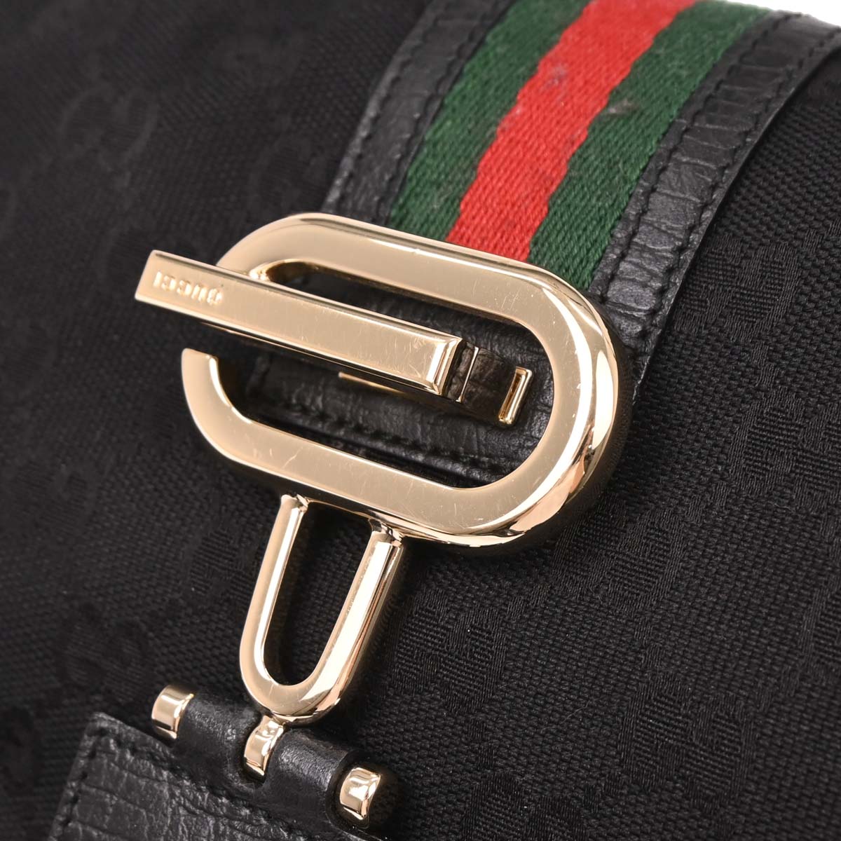 Gucci Black Canvas GG Handbag