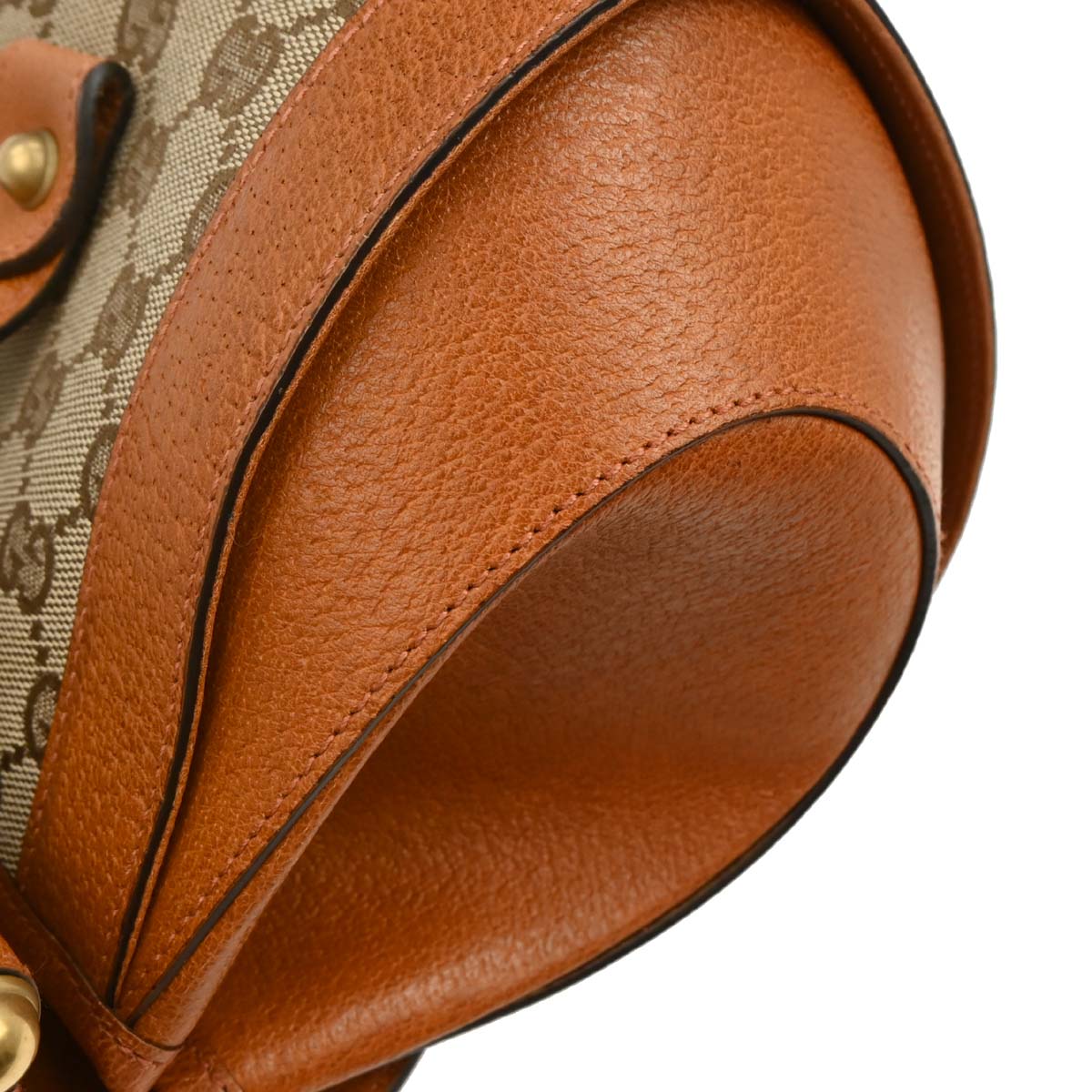 Gucci Brown Canvas Bamboo GG Handbag