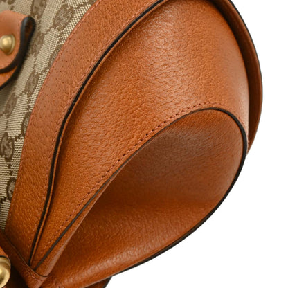 Gucci Brown Canvas Bamboo GG Handbag