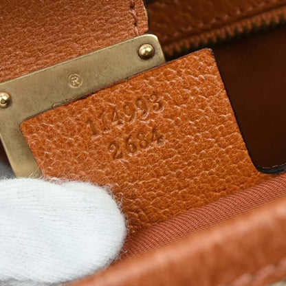 Gucci Brown Canvas Bamboo GG Handbag