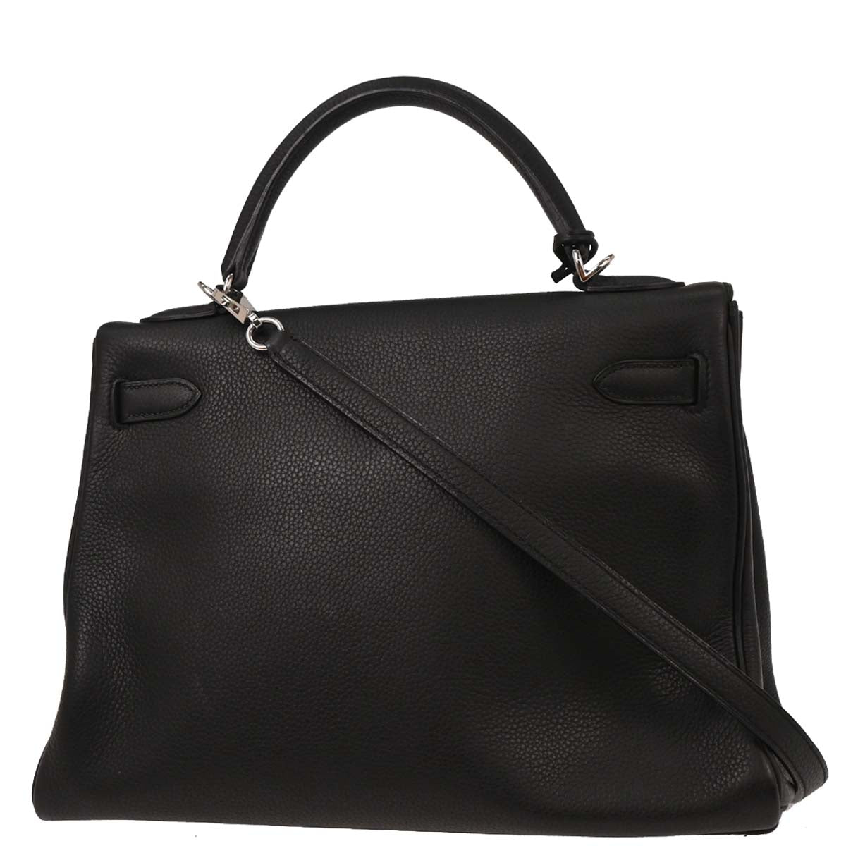 Hermes Black Togo Kelly 32 Retourne 2way Shoulder Handbag
