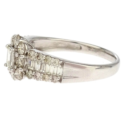Ring Pt900 Diamond Silver #53