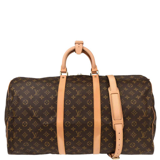Louis Vuitton Monogram Keepall Bandouliere 55 Duffle Bag M41414