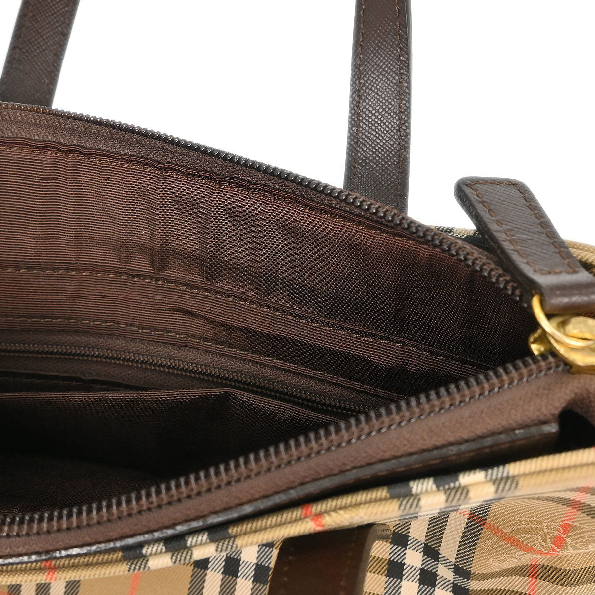 Burberry Beige Brown House Check Tote Bag