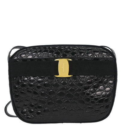 Salvatore Ferragamo Black Vara Shoulder Bag