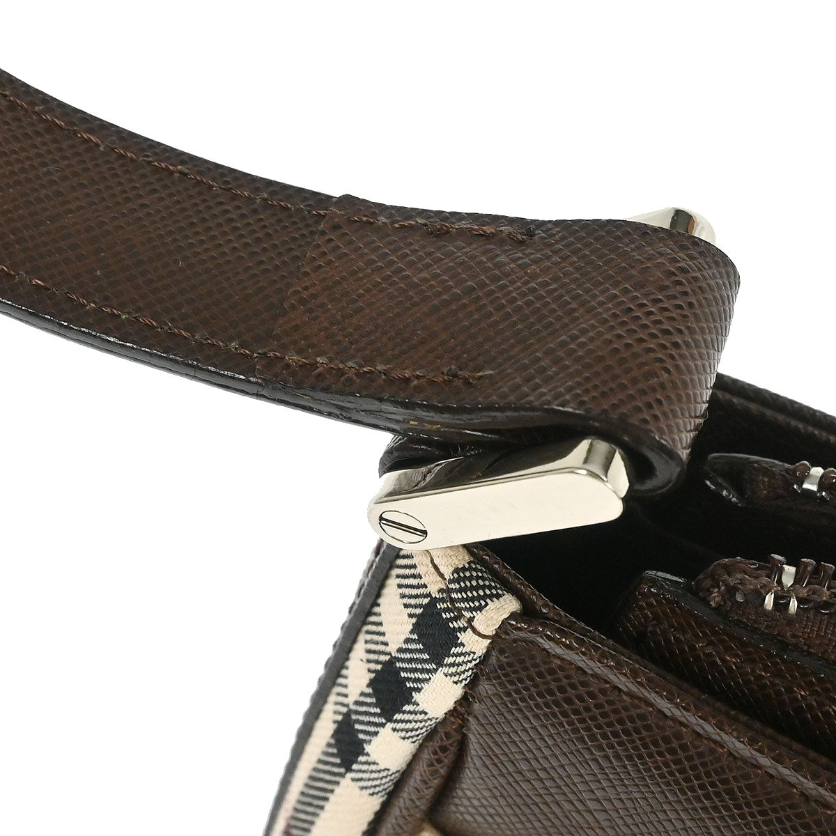 Burberry Beige Brown Burberry Check Handbag