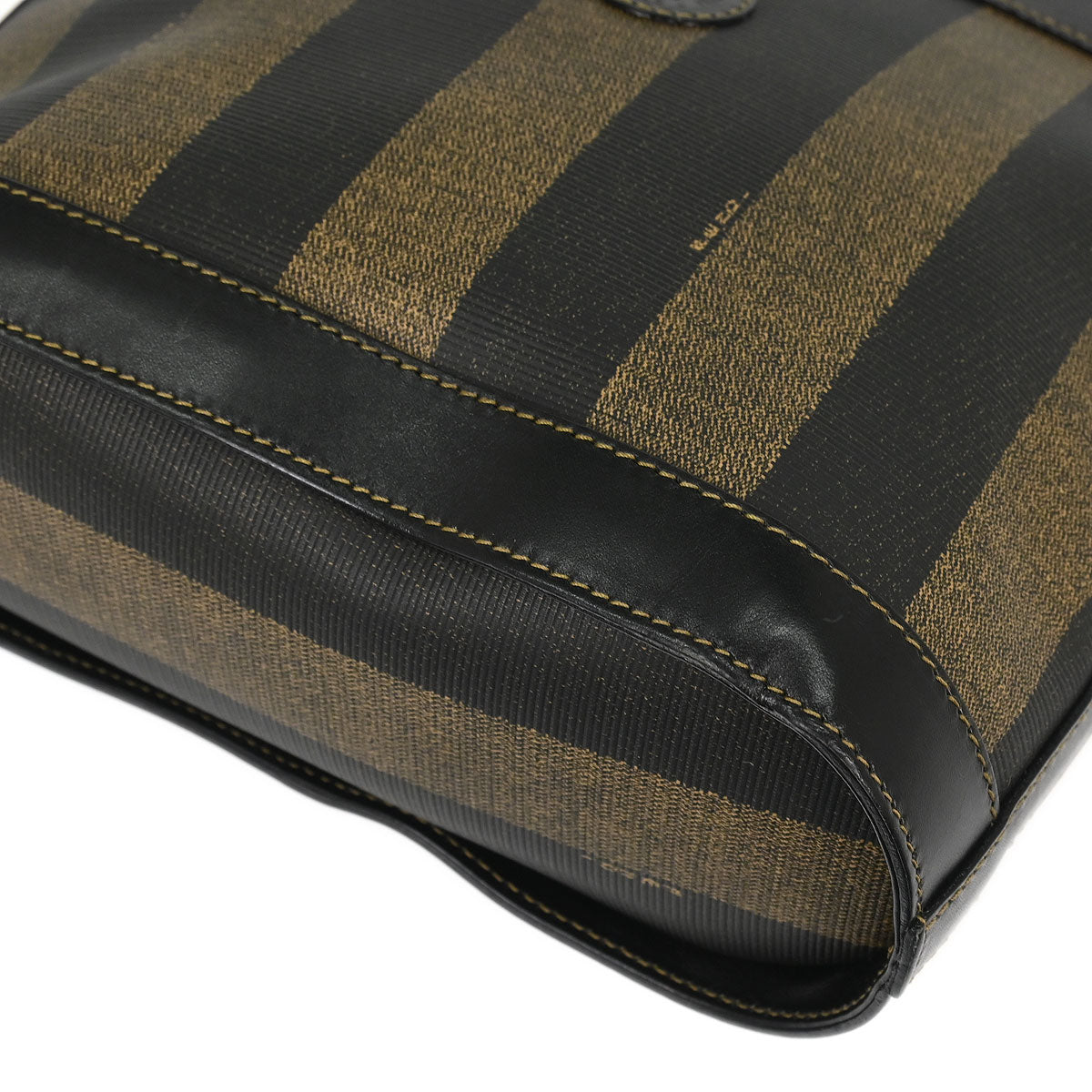Fendi Brown Black Pequin Shoulder Bag